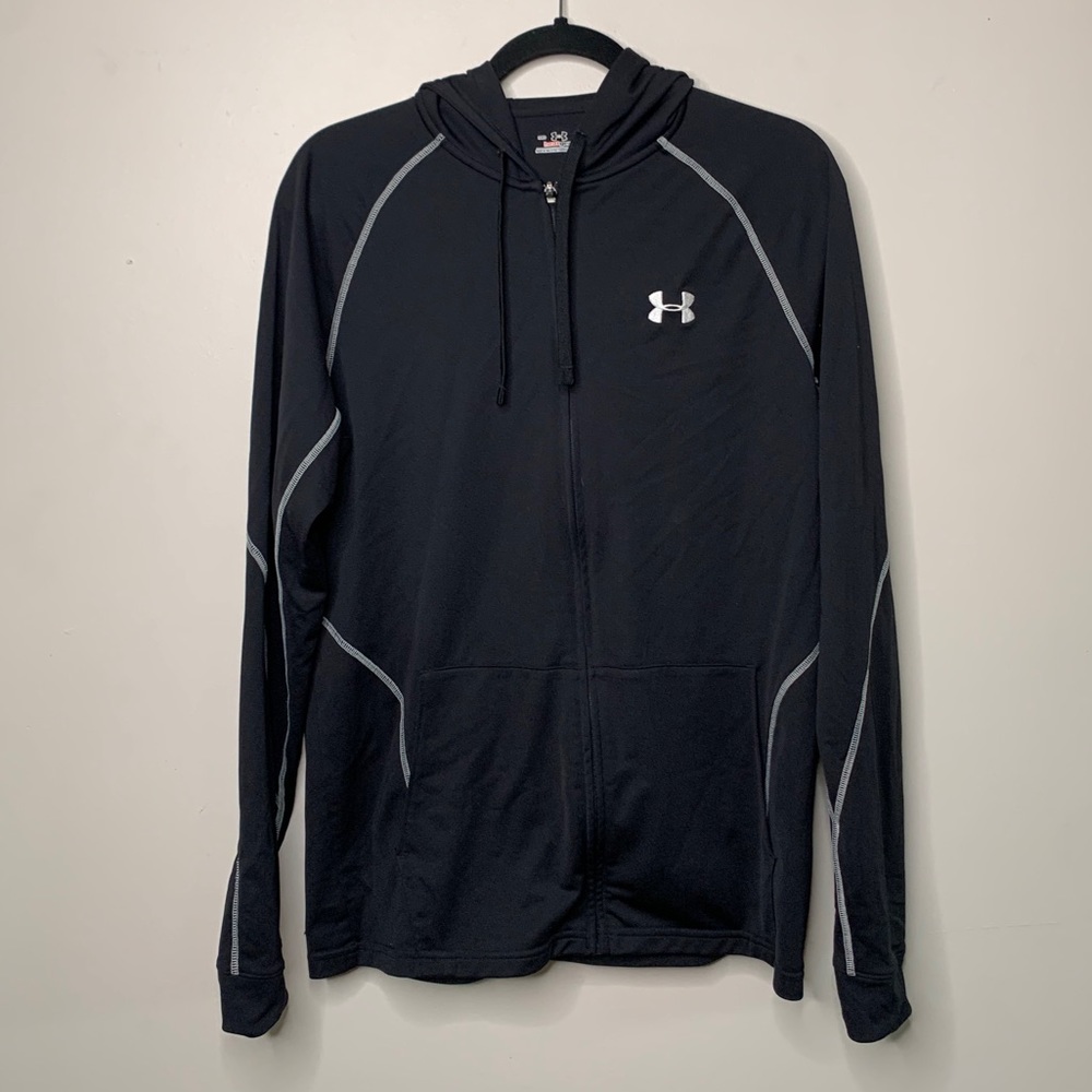 Under Armour Black Hoodie with White Accents